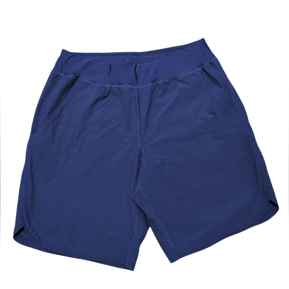 Lands End Long 9" Board Shorts Deep Sea Navy Blue Size 10 - Picture 2 of 12